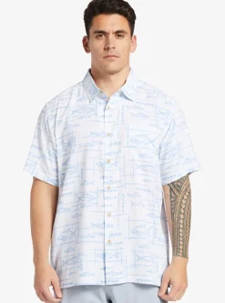 Hot Quiksilver Waterman Bento Woven Shirt Bento White