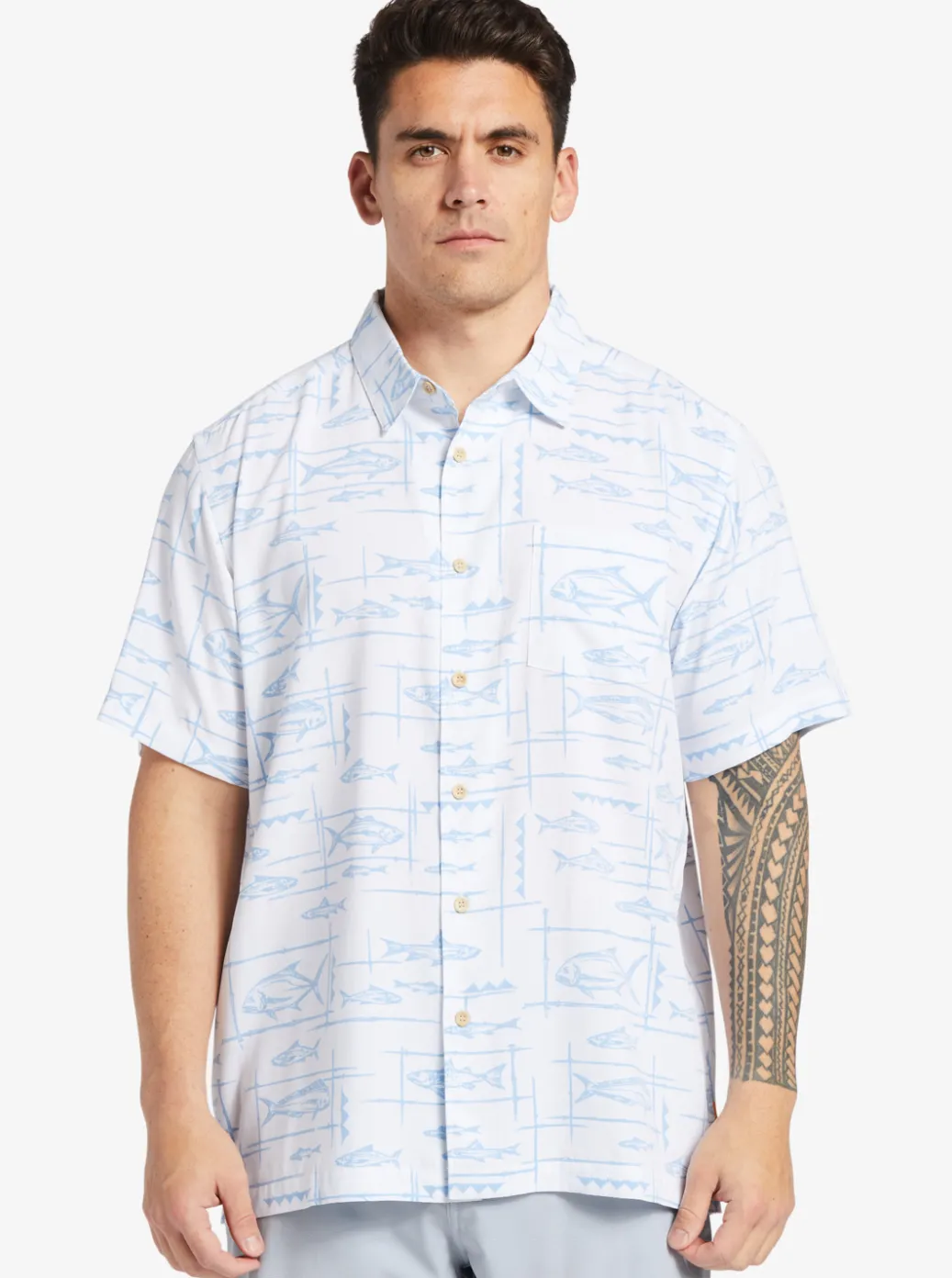 Hot Quiksilver Waterman Bento Woven Shirt Bento White