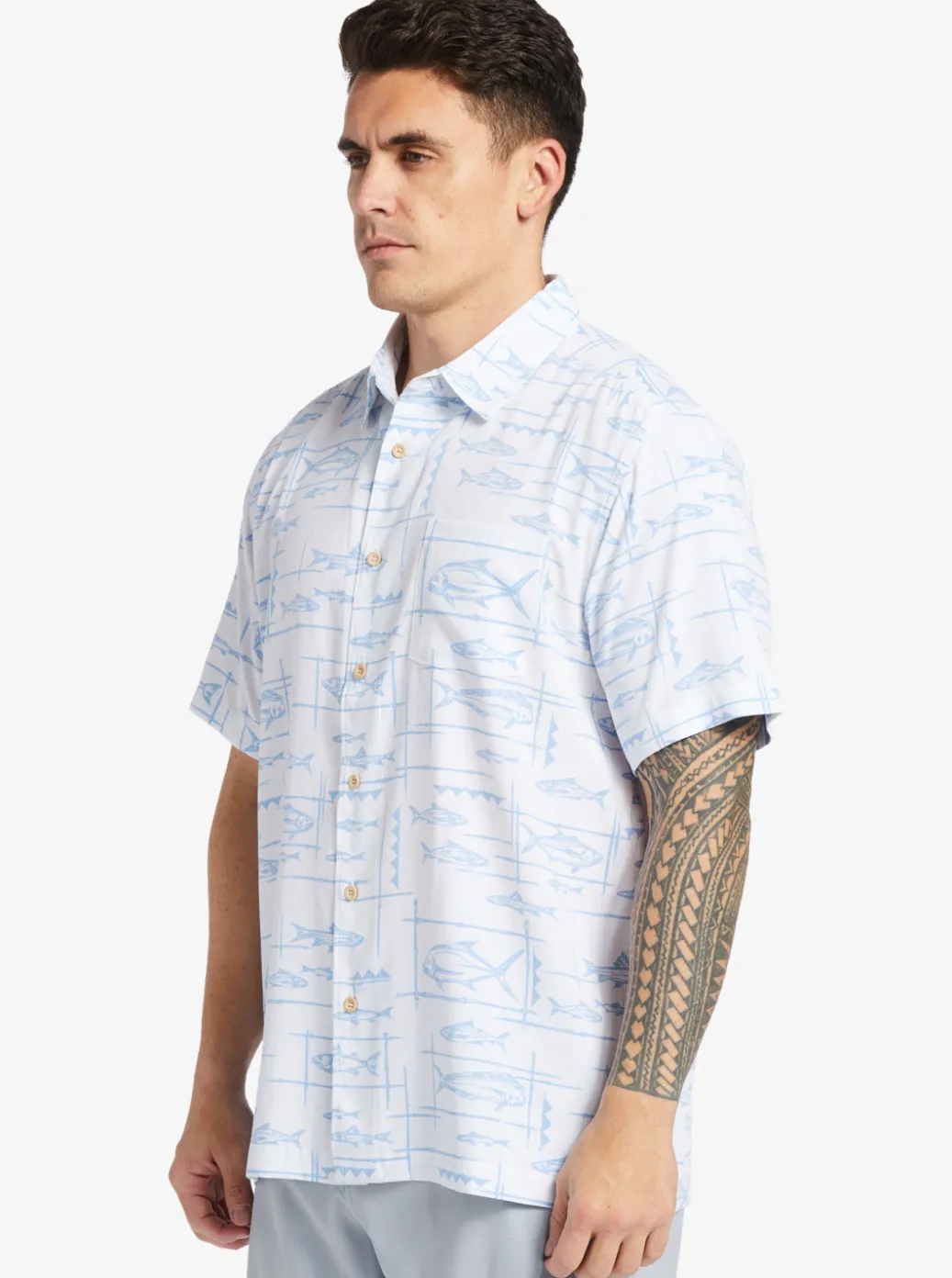 Hot Quiksilver Waterman Bento Woven Shirt Bento White