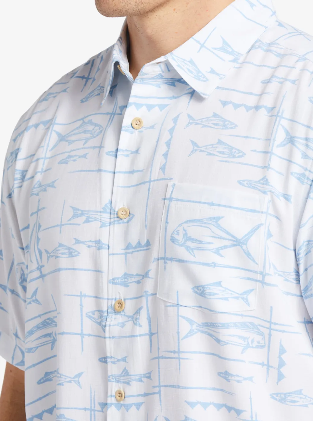 Hot Quiksilver Waterman Bento Woven Shirt Bento White