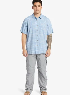 Flash Sale Quiksilver Waterman Bento Woven Shirt Bento Dusk Blue