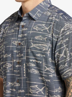 Sale Quiksilver Waterman Bento Woven Shirt Bento Black