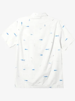 Sale Quiksilver Waterman Big Pond Woven Shirt Big Pond White