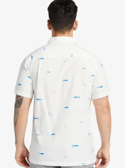 Sale Quiksilver Waterman Big Pond Woven Shirt Big Pond White