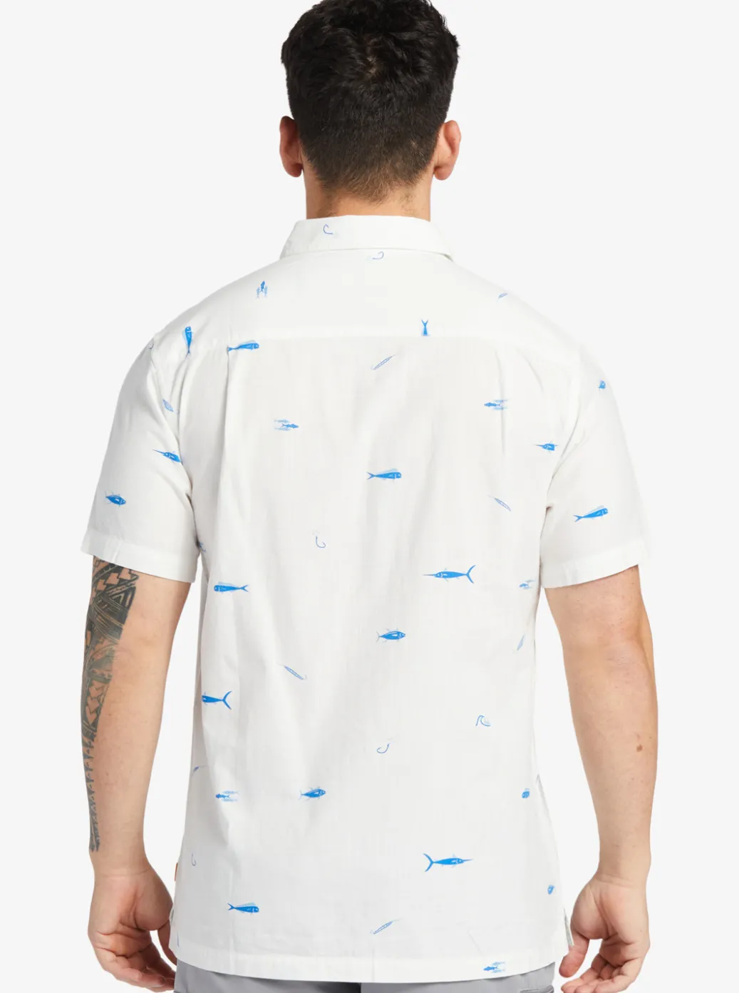 Sale Quiksilver Waterman Big Pond Woven Shirt Big Pond White