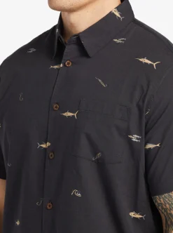 Cheap Quiksilver Waterman Big Pond Woven Shirt Big Pond Tarmac