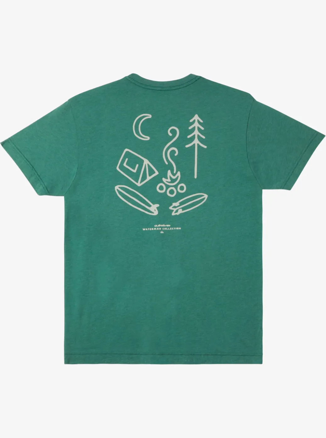 Clearance Quiksilver Waterman Campgrounds Qt-Shirt Smoke Pine Heather