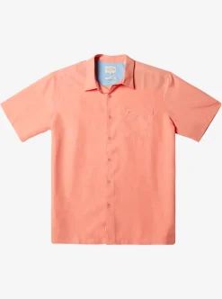 Clearance Quiksilver Waterman Centinela Premium Anti-Wrinkle Shirt Peached Pink Centinella