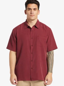 Shop Quiksilver Waterman Centinela Premium Anti-Wrinkle Shirt Ruby Wine Centinela 4