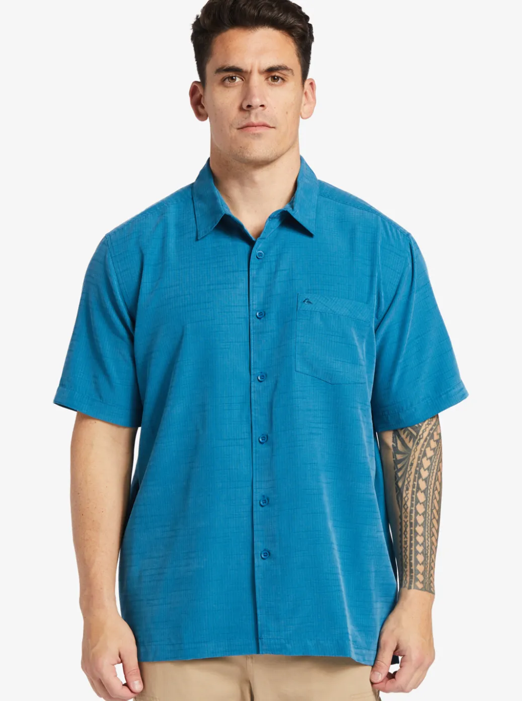 New Quiksilver Waterman Centinela Premium Anti-Wrinkle Shirt Seaport Centinella
