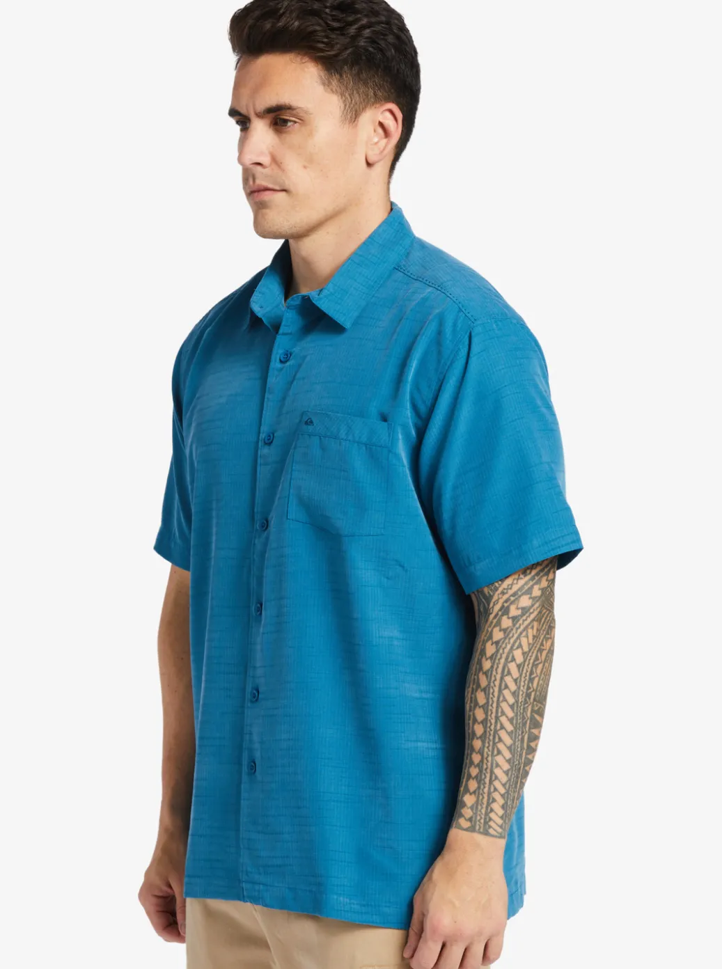New Quiksilver Waterman Centinela Premium Anti-Wrinkle Shirt Seaport Centinella