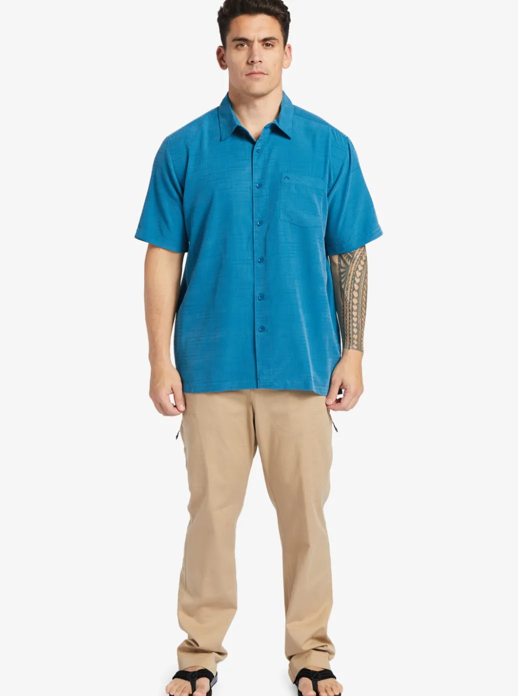 New Quiksilver Waterman Centinela Premium Anti-Wrinkle Shirt Seaport Centinella