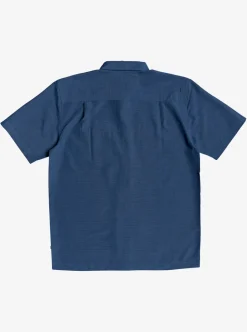 Shop Quiksilver Waterman Centinela Premium Anti-Wrinkle Shirt Midnight Navy Centinella