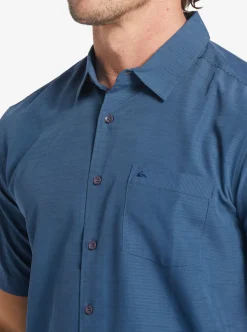 Shop Quiksilver Waterman Centinela Premium Anti-Wrinkle Shirt Midnight Navy Centinella
