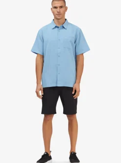 Fashion Quiksilver Waterman Centinela Premium Anti-Wrinkle Shirt Dusk Blue Centinella
