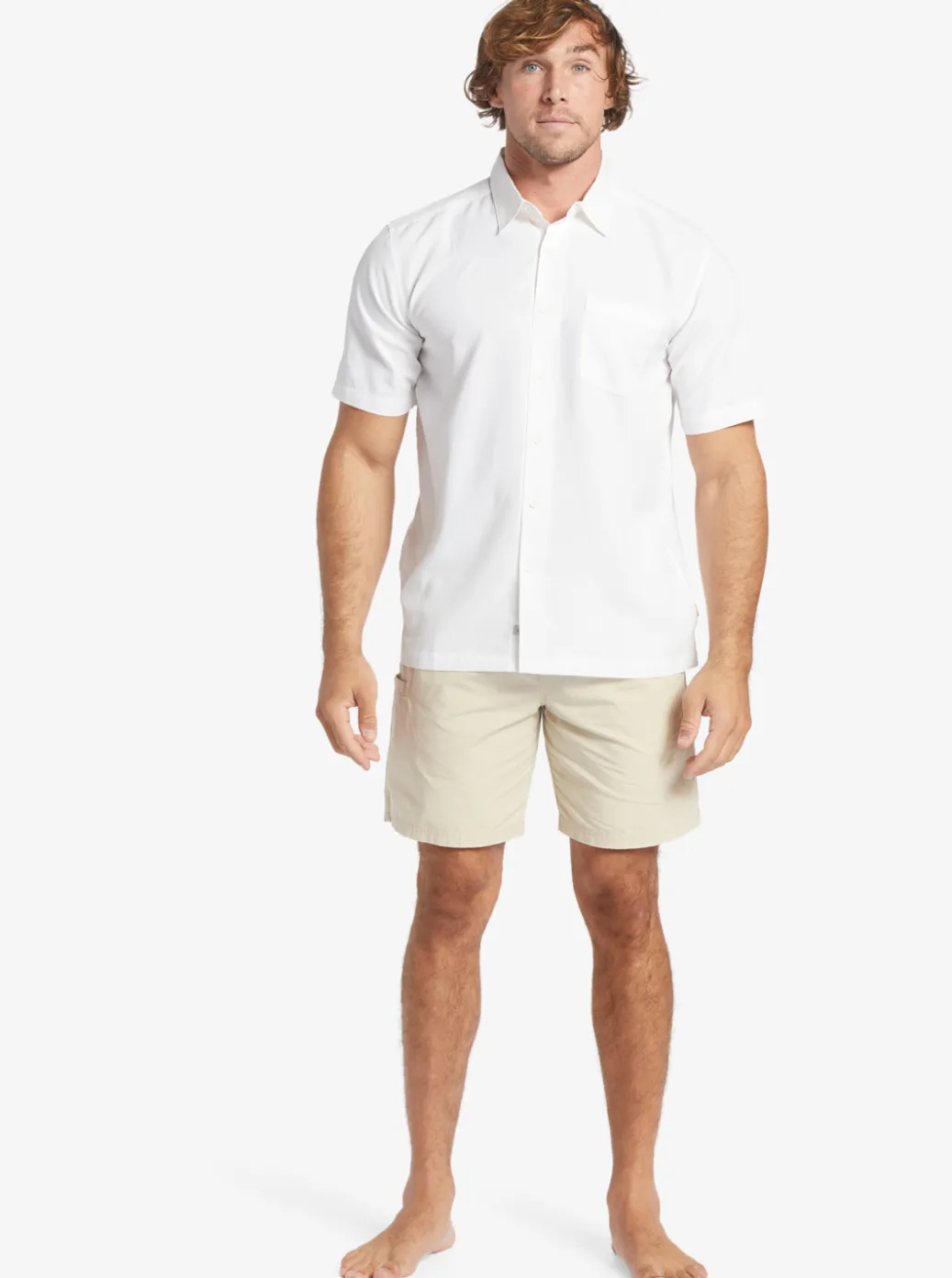 Store Quiksilver Waterman Centinela Premium Anti-Wrinkle Shirt White Centinella