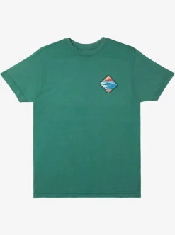 Shop Quiksilver Waterman Cross Chop Qt-Shirt Smoke Pine Heather