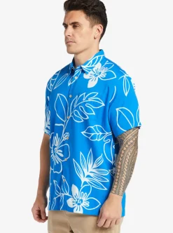 Clearance Quiksilver Waterman Cruise Town Woven Shirt Directoire Blue Cruise Town