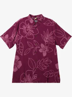Clearance Quiksilver Waterman Cruise Town Woven Shirt Magenta Cruise Town
