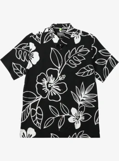 New Quiksilver Waterman Cruise Town Woven Shirt Black Cruise Town