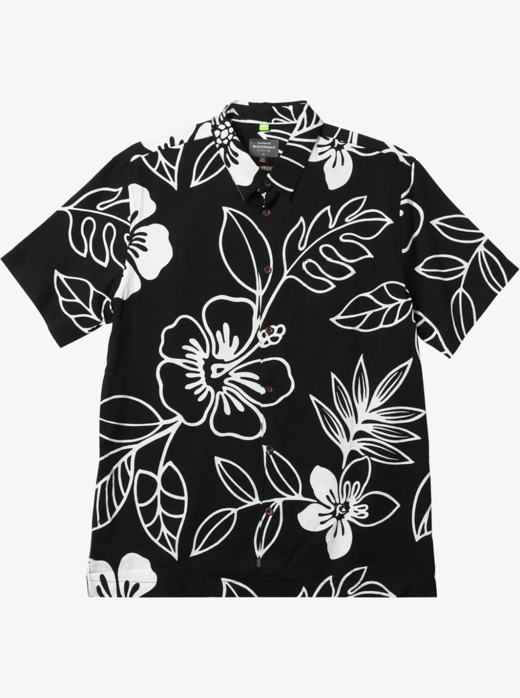 New Quiksilver Waterman Cruise Town Woven Shirt Black Cruise Town