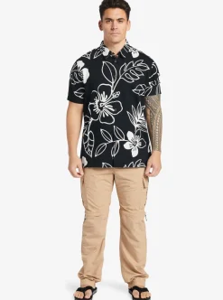 New Quiksilver Waterman Cruise Town Woven Shirt Black Cruise Town