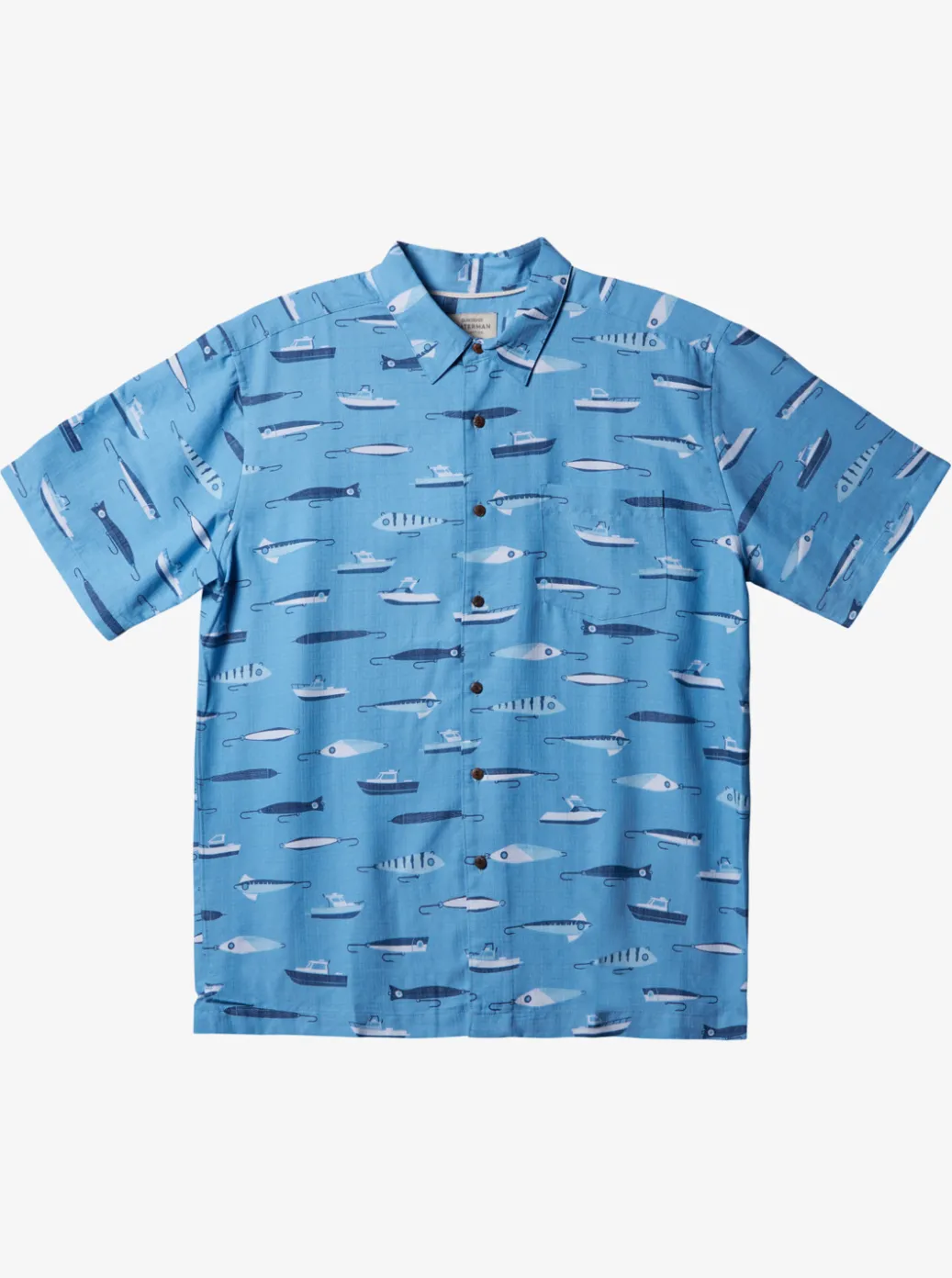 Cheap Quiksilver Waterman Drag Week Technical Short Sleeve Shirt Dusk Blue Drag Week W