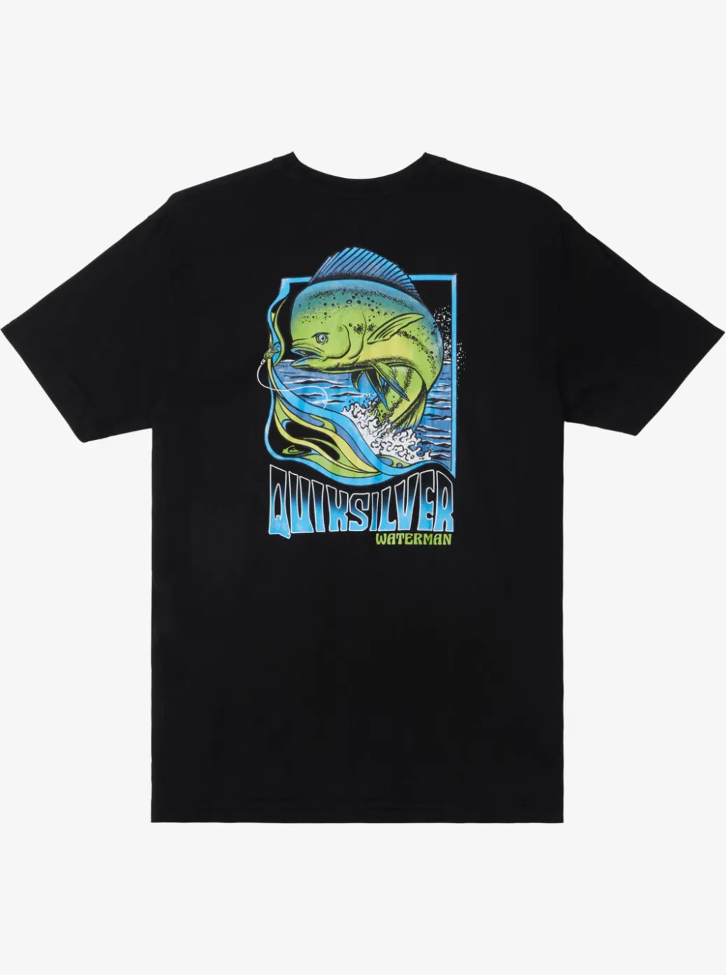 Sale Quiksilver Waterman Fish Flow Qt-Shirt Black