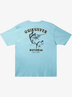 New Quiksilver Waterman Fish On T-Shirt Gulf Stream
