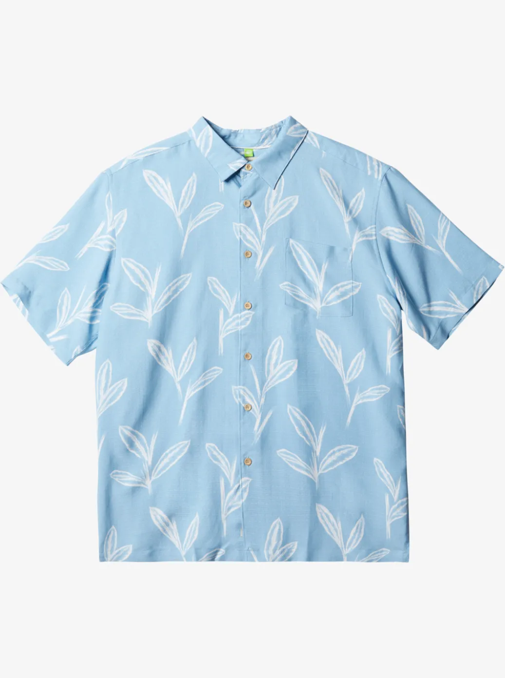 Cheap Quiksilver Waterman Ginger Stalks Short Sleeve Shirt Dusk Blue Ginger Stalks