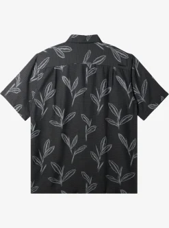 Clearance Quiksilver Waterman Ginger Stalks Short Sleeve Shirt Black Ginger Stalks