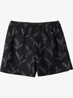 New Quiksilver Waterman Ginger Stalks Volleys Black Ginger Stalks