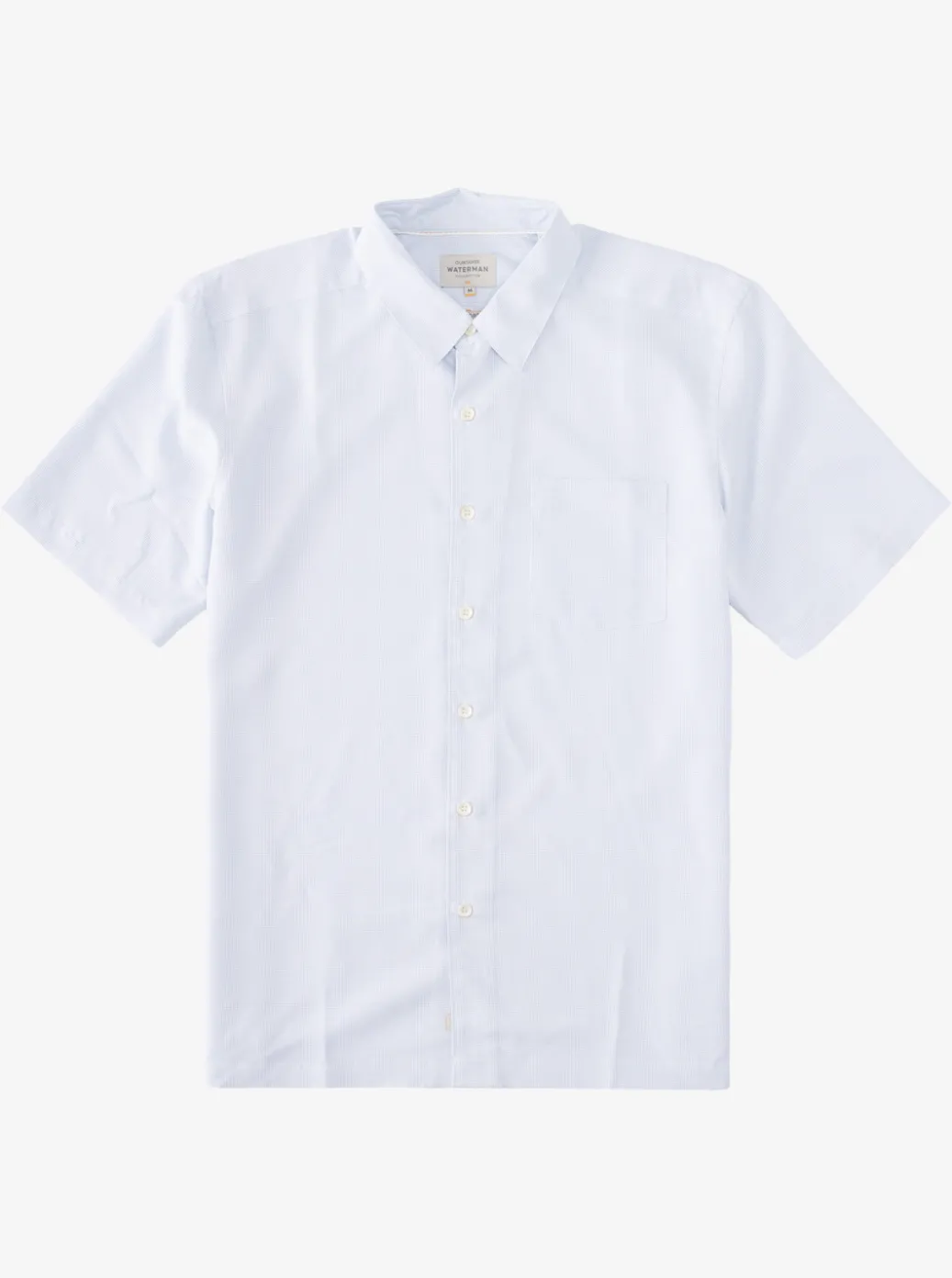 Best Sale Quiksilver Waterman Kings Cliff Short Sleeve Shirt White Kings Cliff