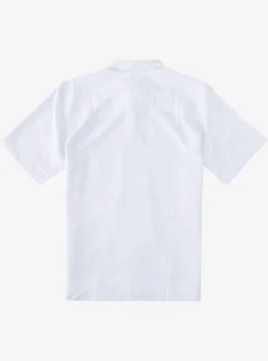 Best Sale Quiksilver Waterman Kings Cliff Short Sleeve Shirt White Kings Cliff