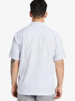 Best Sale Quiksilver Waterman Kings Cliff Short Sleeve Shirt White Kings Cliff