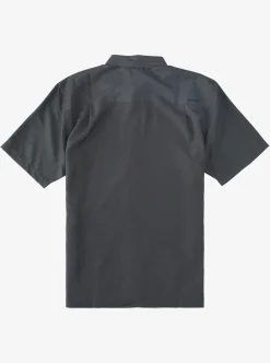 Flash Sale Quiksilver Waterman Kings Cliff Short Sleeve Shirt Black Kings Cliff