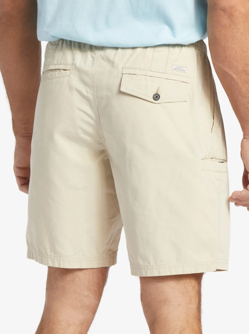 Discount Quiksilver Waterman Last Light Elastic Waist 19" Shorts Brown Rice