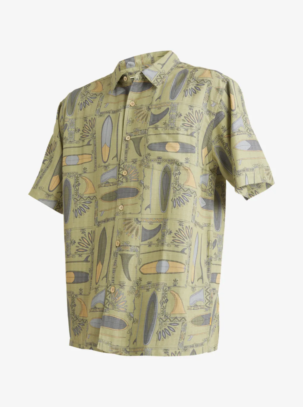 Best Sale Quiksilver Waterman Long Boards Woven Shirt Tea Longboards