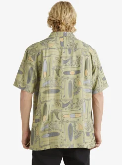 Best Sale Quiksilver Waterman Long Boards Woven Shirt Tea Longboards