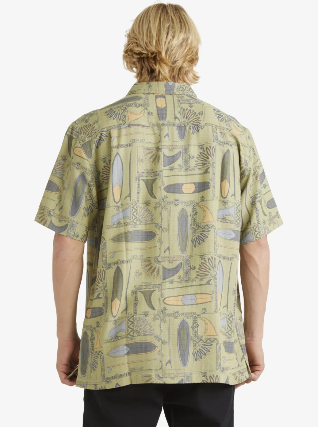 Best Sale Quiksilver Waterman Long Boards Woven Shirt Tea Longboards