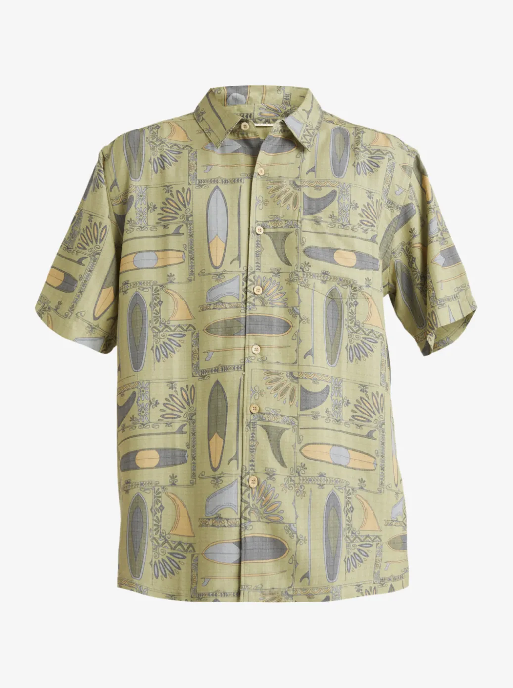 Best Sale Quiksilver Waterman Long Boards Woven Shirt Tea Longboards