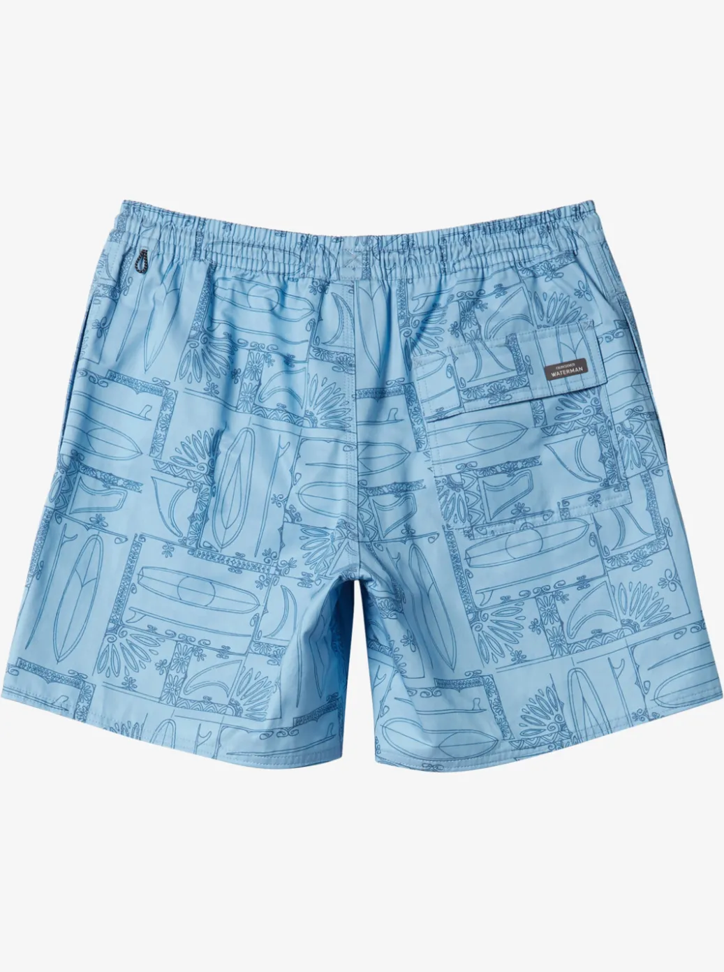 Discount Quiksilver Waterman Longboard Volley 17" Elastic Waist Shorts Dusk Blue Longboard
