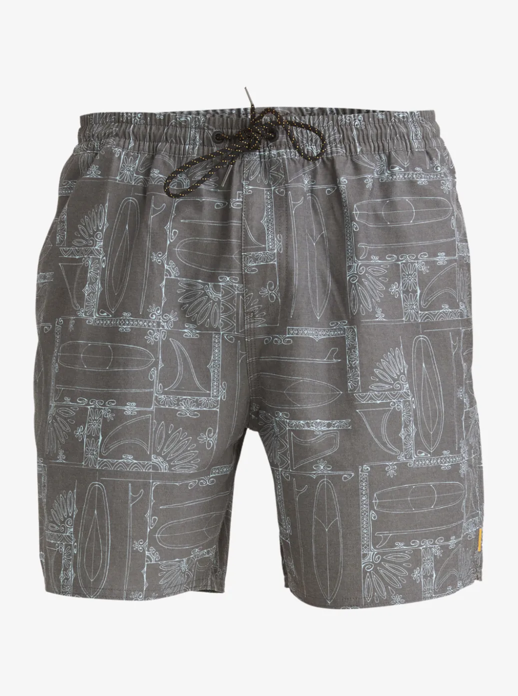 Discount Quiksilver Waterman Longboard Volley 17" Elastic Waist Shorts Black Longboard