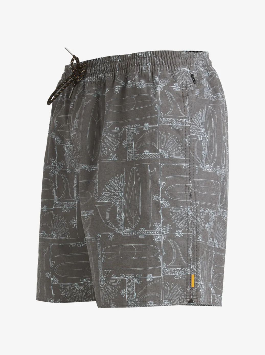 Discount Quiksilver Waterman Longboard Volley 17" Elastic Waist Shorts Black Longboard