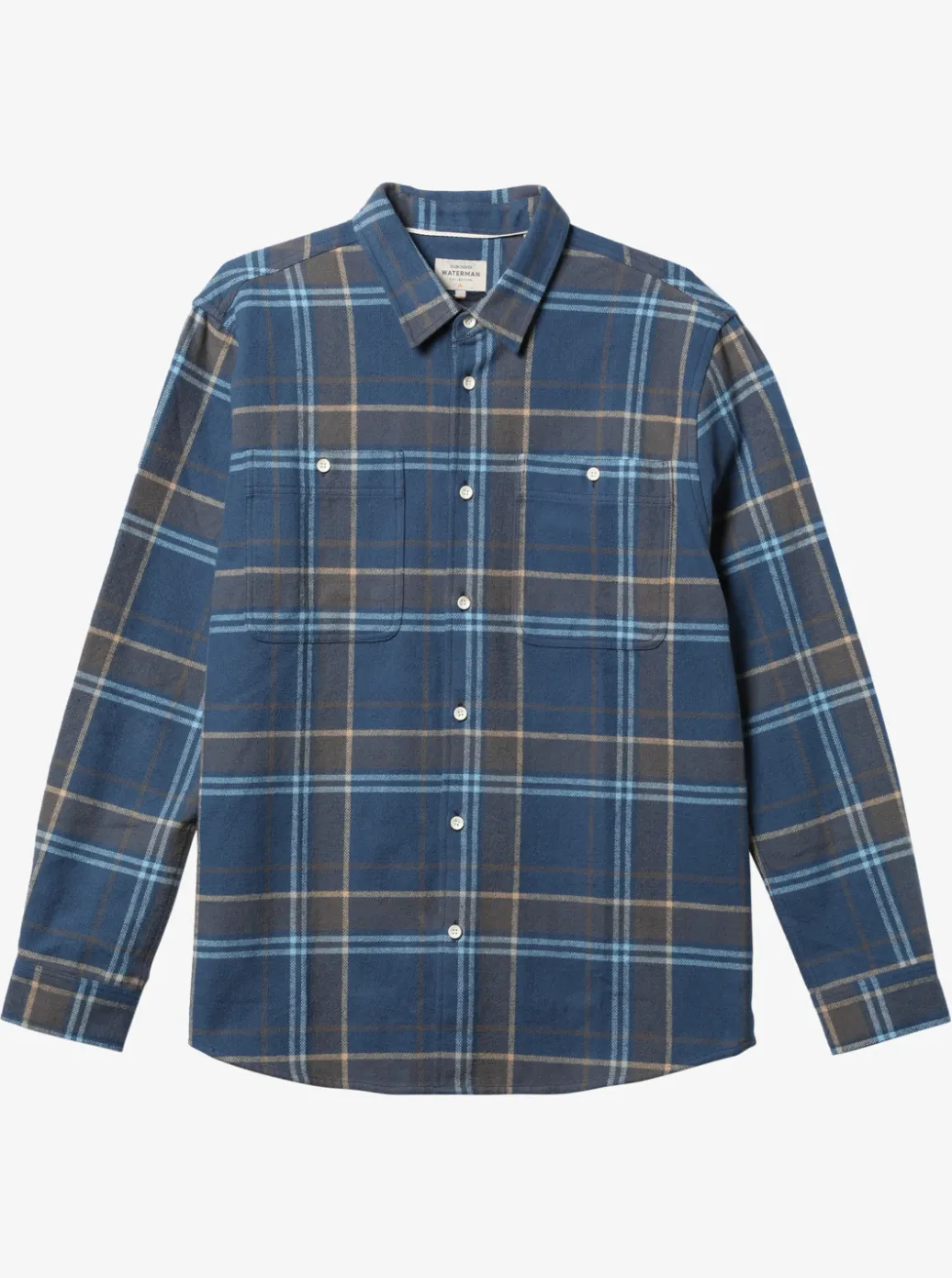 Discount Quiksilver Waterman Lower Ridge Flannel Long Sleeve Top Ensign Blue Lower Ridge