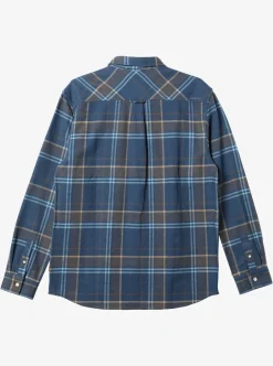 Discount Quiksilver Waterman Lower Ridge Flannel Long Sleeve Top Ensign Blue Lower Ridge