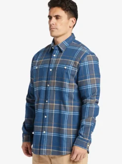 Discount Quiksilver Waterman Lower Ridge Flannel Long Sleeve Top Ensign Blue Lower Ridge