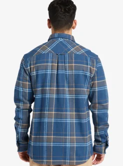 Discount Quiksilver Waterman Lower Ridge Flannel Long Sleeve Top Ensign Blue Lower Ridge