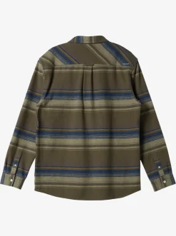 Cheap Quiksilver Waterman Lowest Tide Flannel Long Sleeve Top Dusty Olive Lowest Tide
