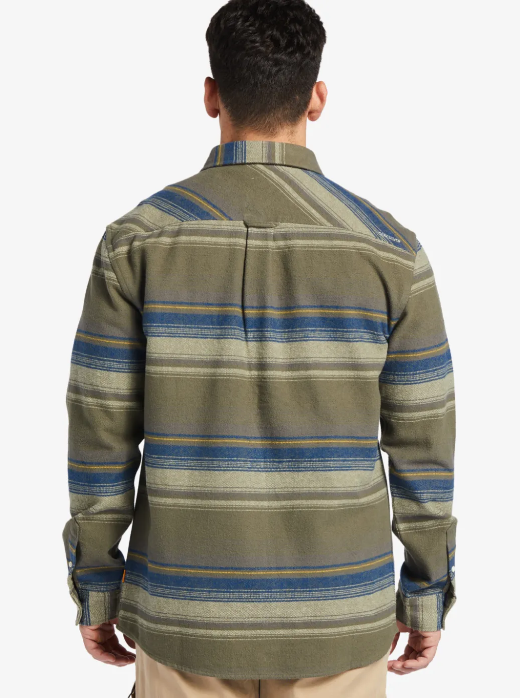 Cheap Quiksilver Waterman Lowest Tide Flannel Long Sleeve Top Dusty Olive Lowest Tide